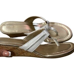 Lilly Pulitzer McKim Wedge Sandal White. Short wedge 6